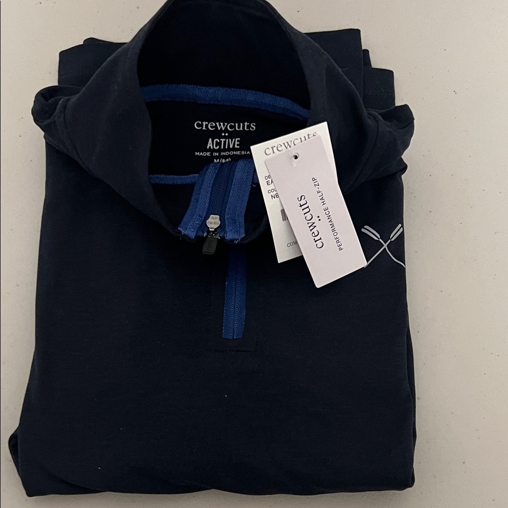 Crewcuts Active Midnight Blue Half-Zip Top